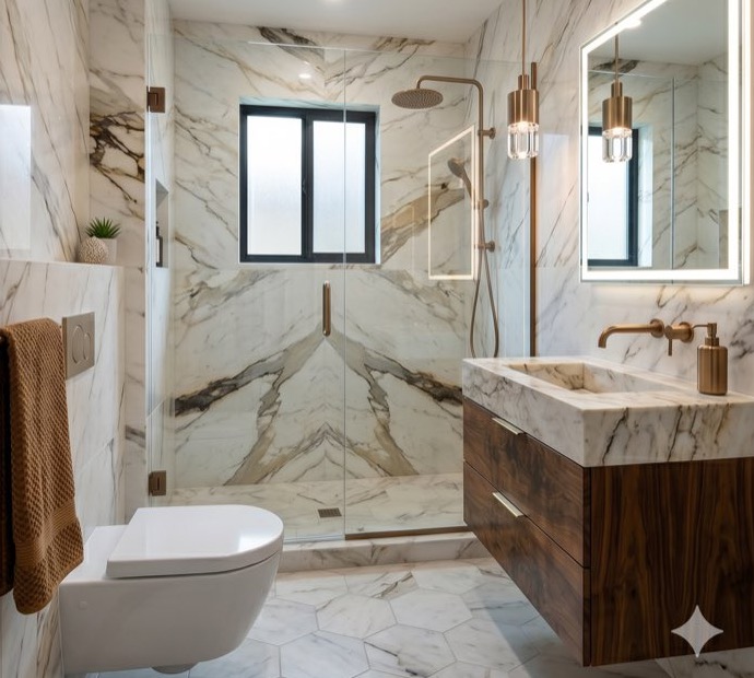 A finished bathroom in a Maltese apartment